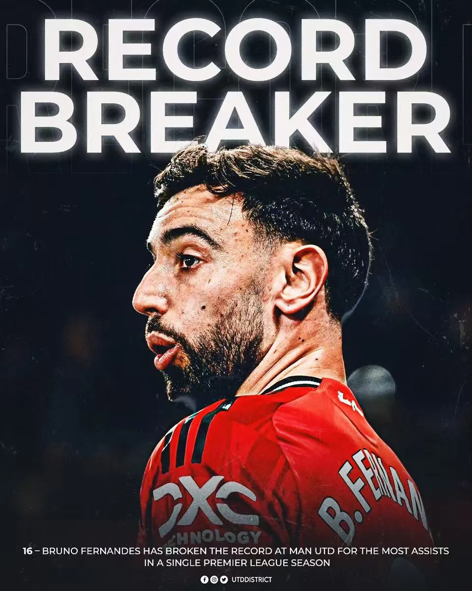 九游官网app下载-16次助攻!B费创曼联队史单赛季助攻纪录